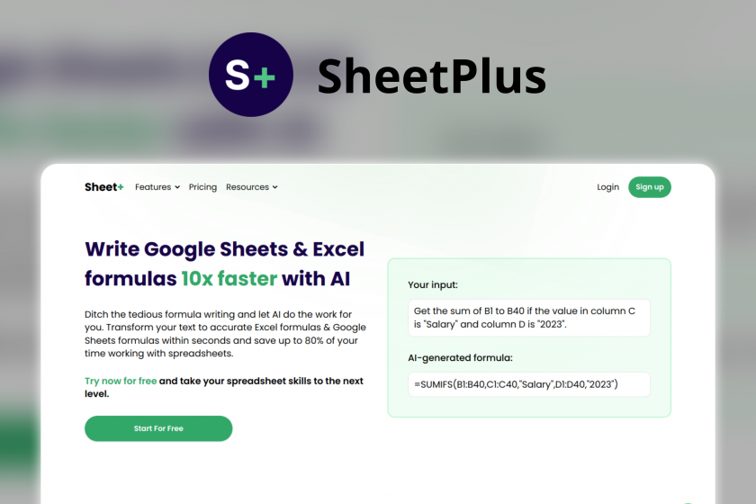 Sheetplus AI ตัวช่วยเขียนสูตร Google Sheet และ Excel ในการทำงาน – DHAS ...